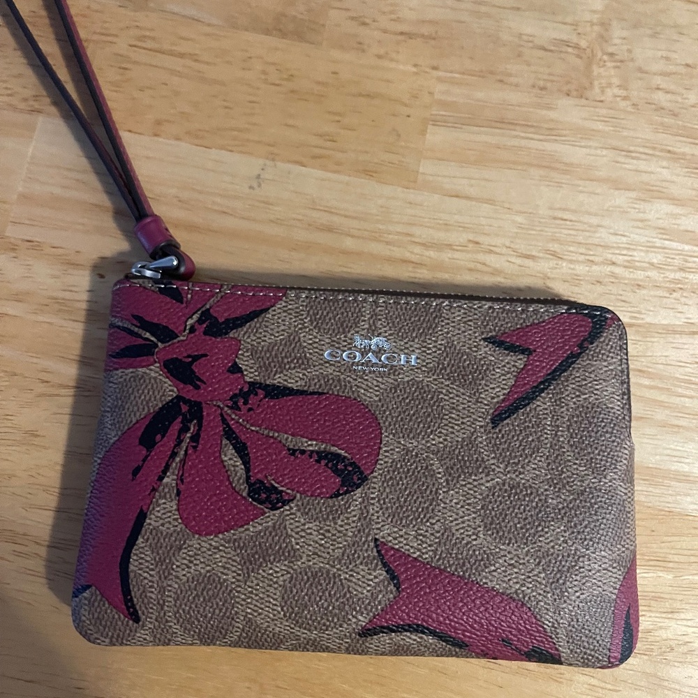Coach bow wristlet